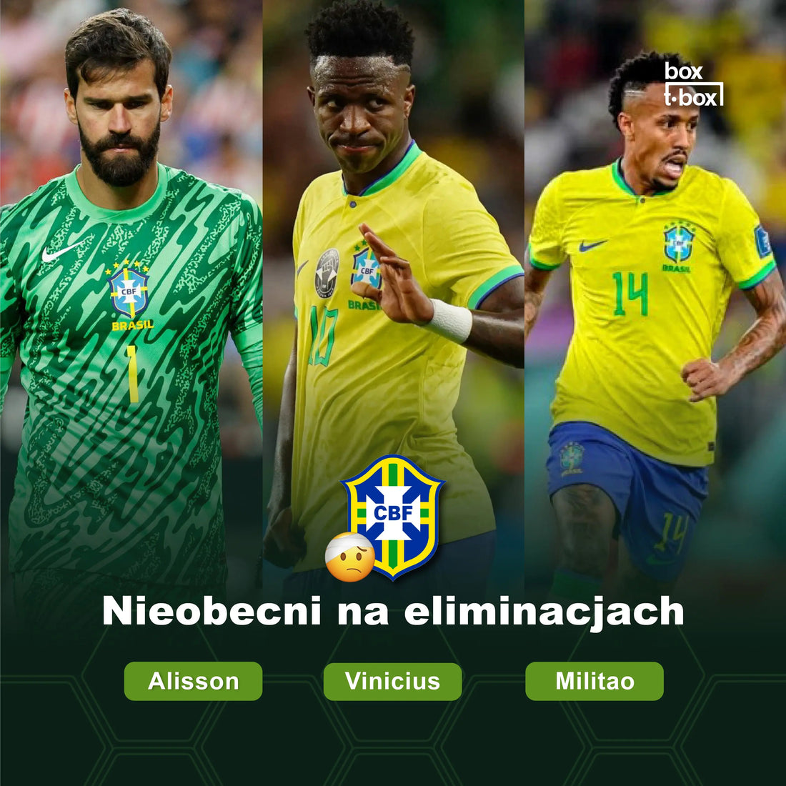 Brazylia w kryzysie z powodu kontuzji! Vinicius Jr. i Militao wypadają z Eliminacji Box2Box - Sklep z koszulkami piłkarskimi z całego świata