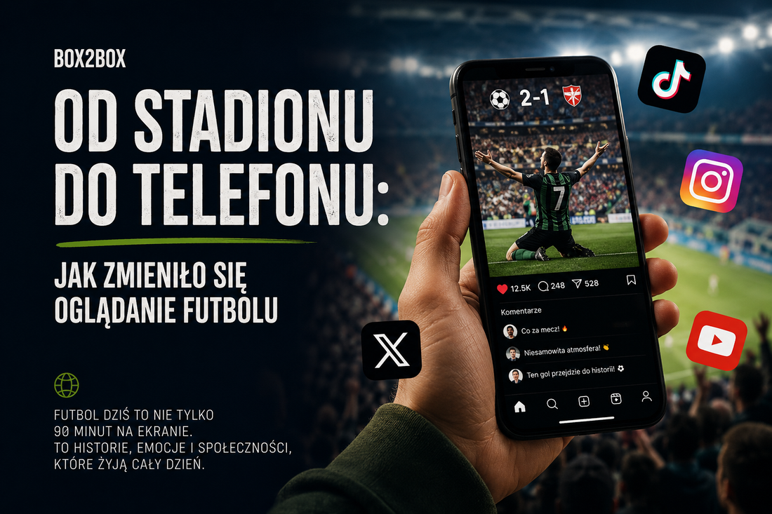 Od stadionu do telefonu: jak zmieniło się oglądanie futbolu Box2Box - Sklep z koszulkami piłkarskimi z całego świata